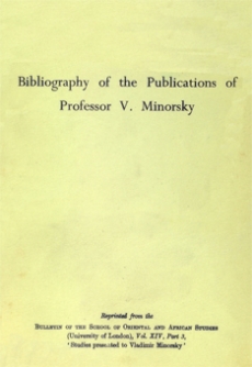 Bibliography of the Publications of Professor V. Minorsky