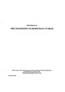 The Transition to Democracy in Iraq