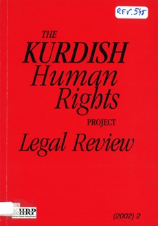 The Kurdish Human Rights Project, Legal Review - 2