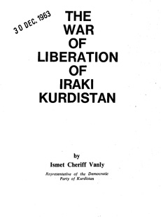 The War of Liberation of Iraki Kurdistan