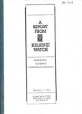 A Report from Helsinki Watch: Human Rights in Turkey
