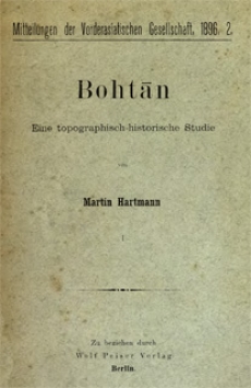 Bohtan: eine topographisch-historische studie I