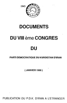 Documents du VIIIème Congres du PDK-Î