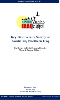 Nature Iraq, key biodiversity survey of Kurdistan