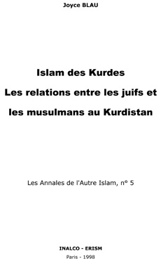 Les relations entre les juifs et les Musulmans au Kurdistan