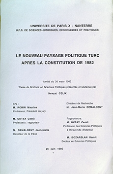 Le Nouveau Paysage Politique Turc, apres la Constitution de 1982