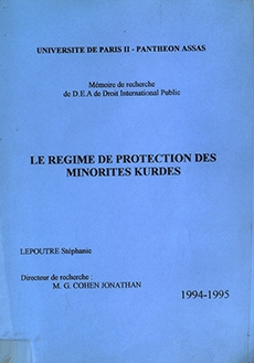 Le Regime de Protection des Minorites Kurdes