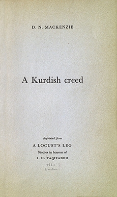 A Kurdish creed